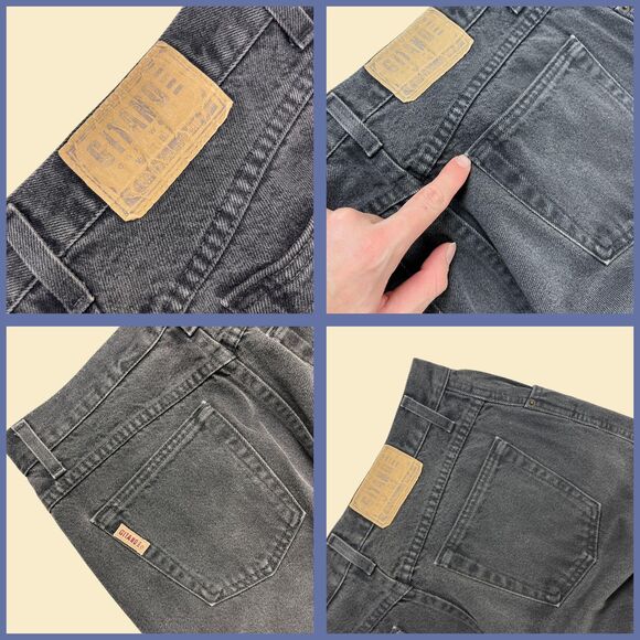 90s size 16T Gitano jeans, vintage black high rise womens denim cotton pants - Picture 2 of 9